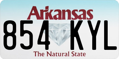 AR license plate 854KYL