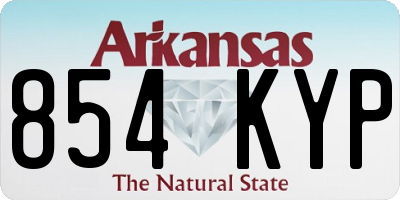 AR license plate 854KYP