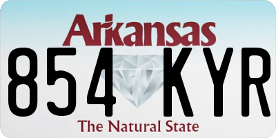AR license plate 854KYR