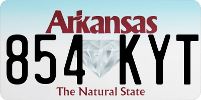AR license plate 854KYT
