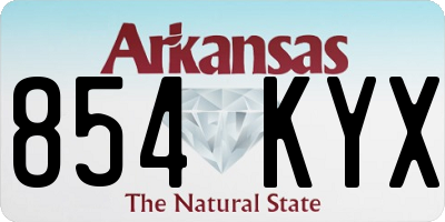 AR license plate 854KYX