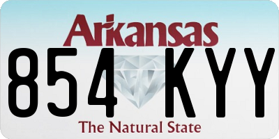 AR license plate 854KYY