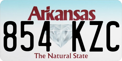 AR license plate 854KZC