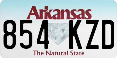 AR license plate 854KZD