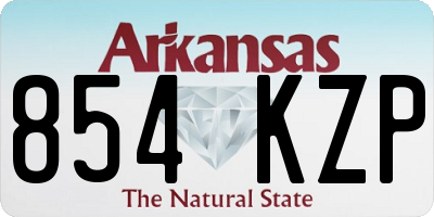 AR license plate 854KZP