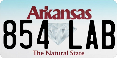 AR license plate 854LAB