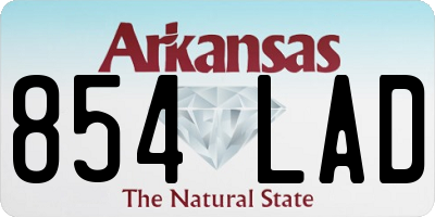 AR license plate 854LAD