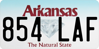 AR license plate 854LAF