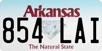 AR license plate 854LAI