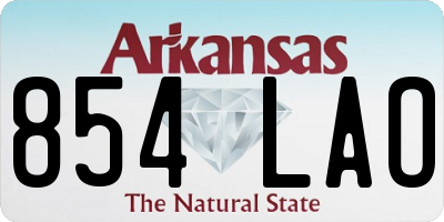 AR license plate 854LAO