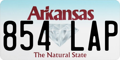 AR license plate 854LAP