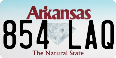 AR license plate 854LAQ
