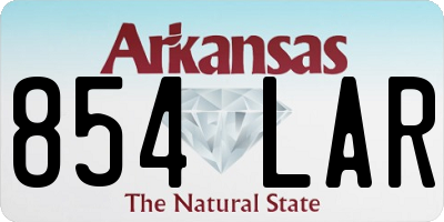 AR license plate 854LAR