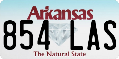 AR license plate 854LAS