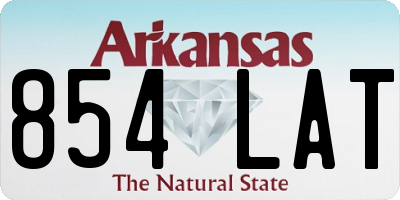 AR license plate 854LAT