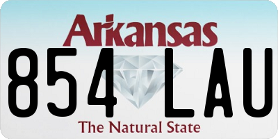 AR license plate 854LAU