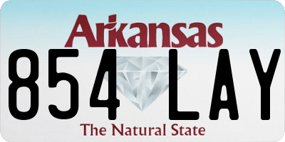 AR license plate 854LAY