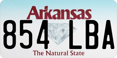 AR license plate 854LBA
