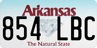 AR license plate 854LBC