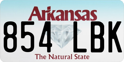 AR license plate 854LBK