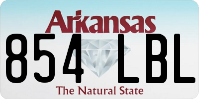 AR license plate 854LBL