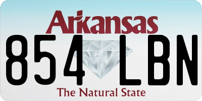 AR license plate 854LBN