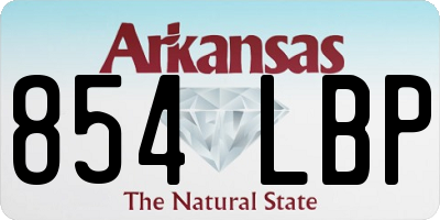 AR license plate 854LBP