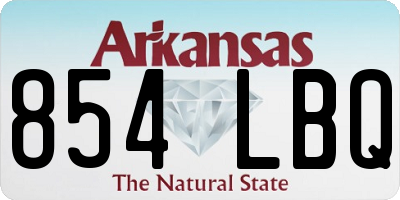 AR license plate 854LBQ