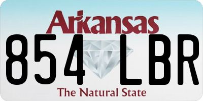 AR license plate 854LBR