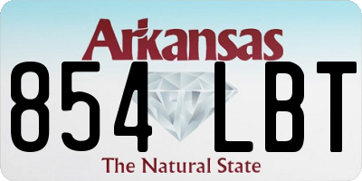 AR license plate 854LBT