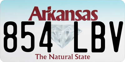 AR license plate 854LBV