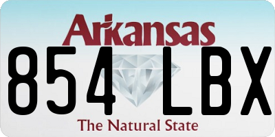 AR license plate 854LBX