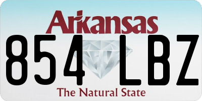 AR license plate 854LBZ