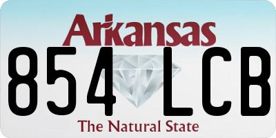 AR license plate 854LCB