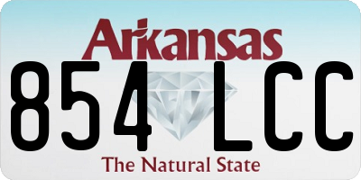 AR license plate 854LCC