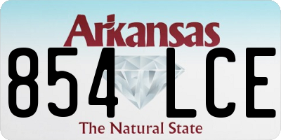 AR license plate 854LCE