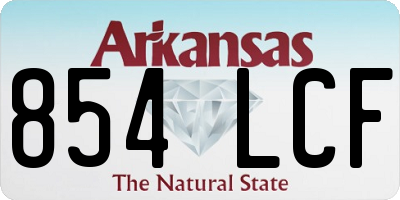 AR license plate 854LCF