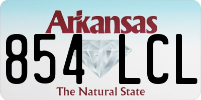 AR license plate 854LCL