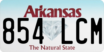 AR license plate 854LCM
