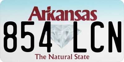 AR license plate 854LCN