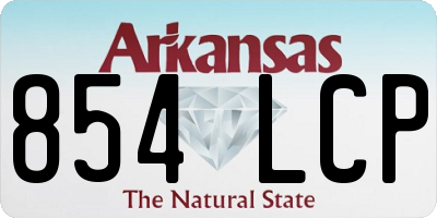 AR license plate 854LCP