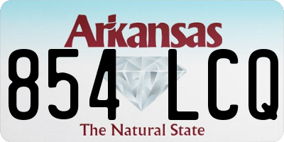 AR license plate 854LCQ