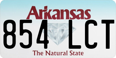 AR license plate 854LCT