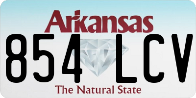 AR license plate 854LCV