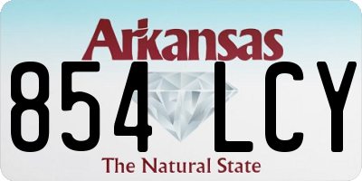 AR license plate 854LCY