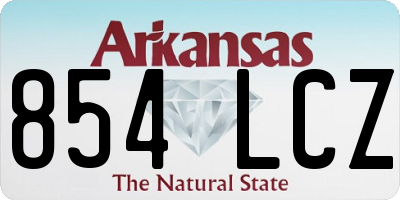 AR license plate 854LCZ