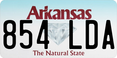 AR license plate 854LDA