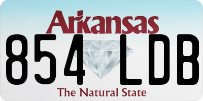 AR license plate 854LDB