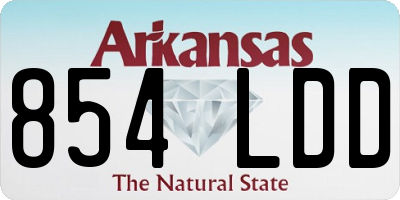 AR license plate 854LDD