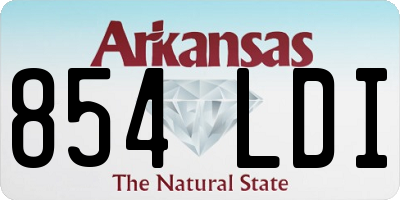 AR license plate 854LDI